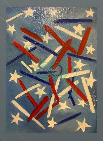 End of 2023 Flag by Chris Scheuer — Oil