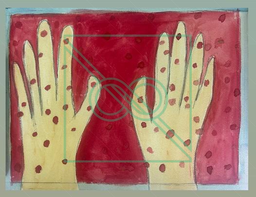 Bloody Hands by Chris Scheuer — Watercolor