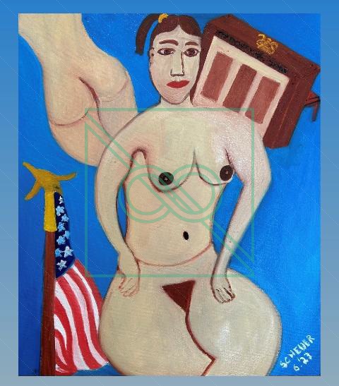 Naked Liberty #1 by Chris Scheuer — Oil