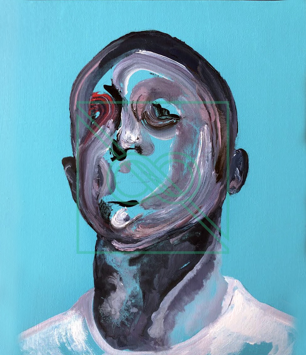 InnocentMan by Anthony Rondinone — acrylic on canvas and mixed medium