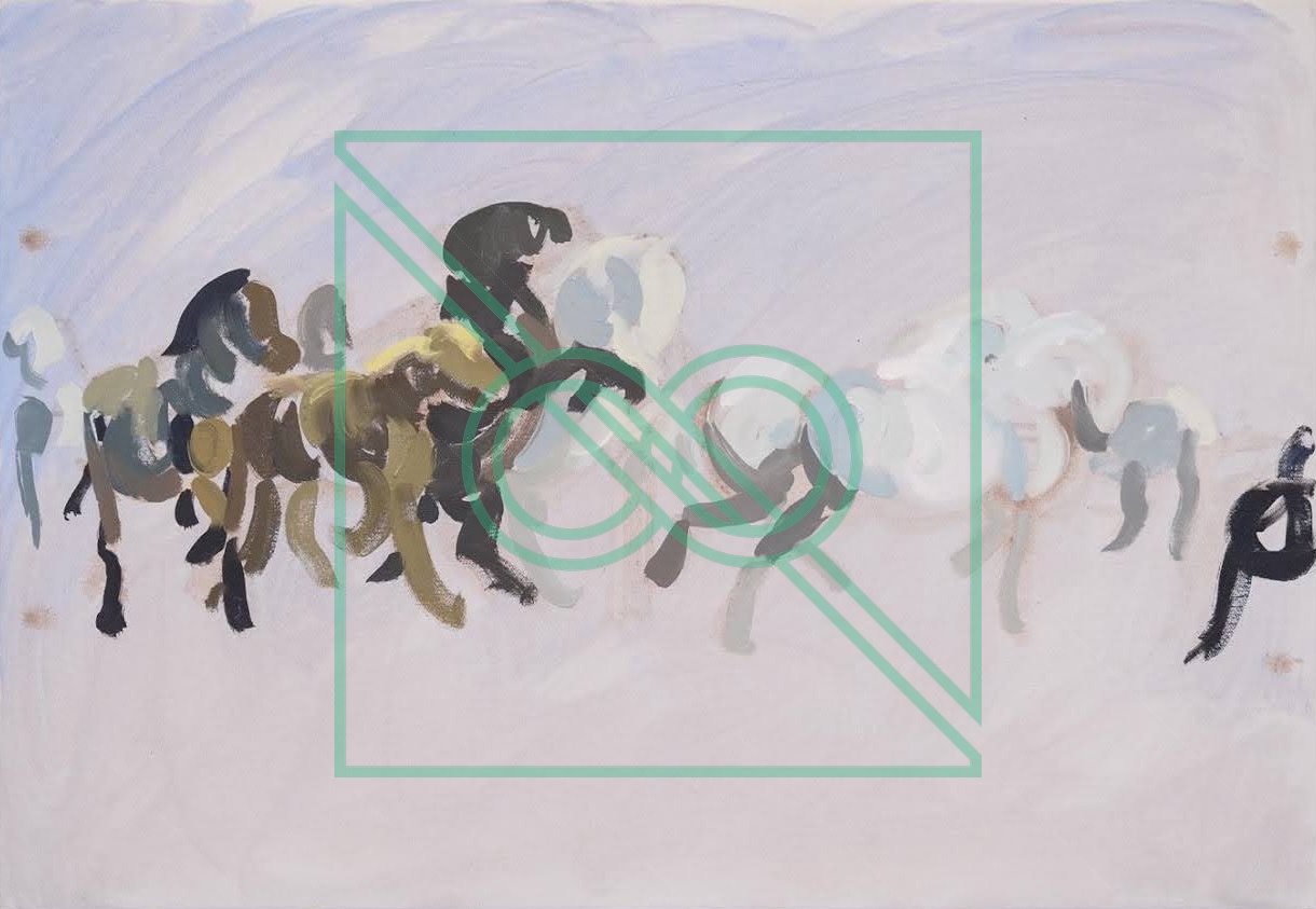 Sketch for ‘We’ll Ride Them Someday’ by Caroline O'Grady — Oil on canvas