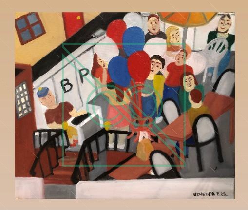 Bipartisan Party at Billy & Pete's by Chris Scheuer — Oil