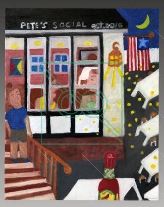 Pete's Social Larchmont by Chris Scheuer — Oil