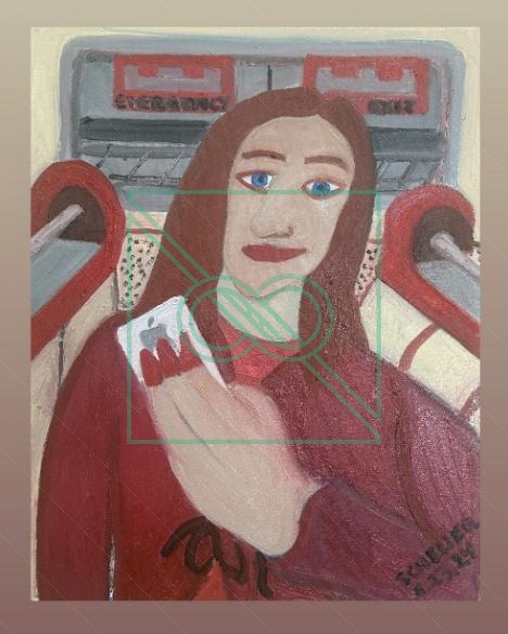 Metro North - Emergency Exit by Chris Scheuer — Oil