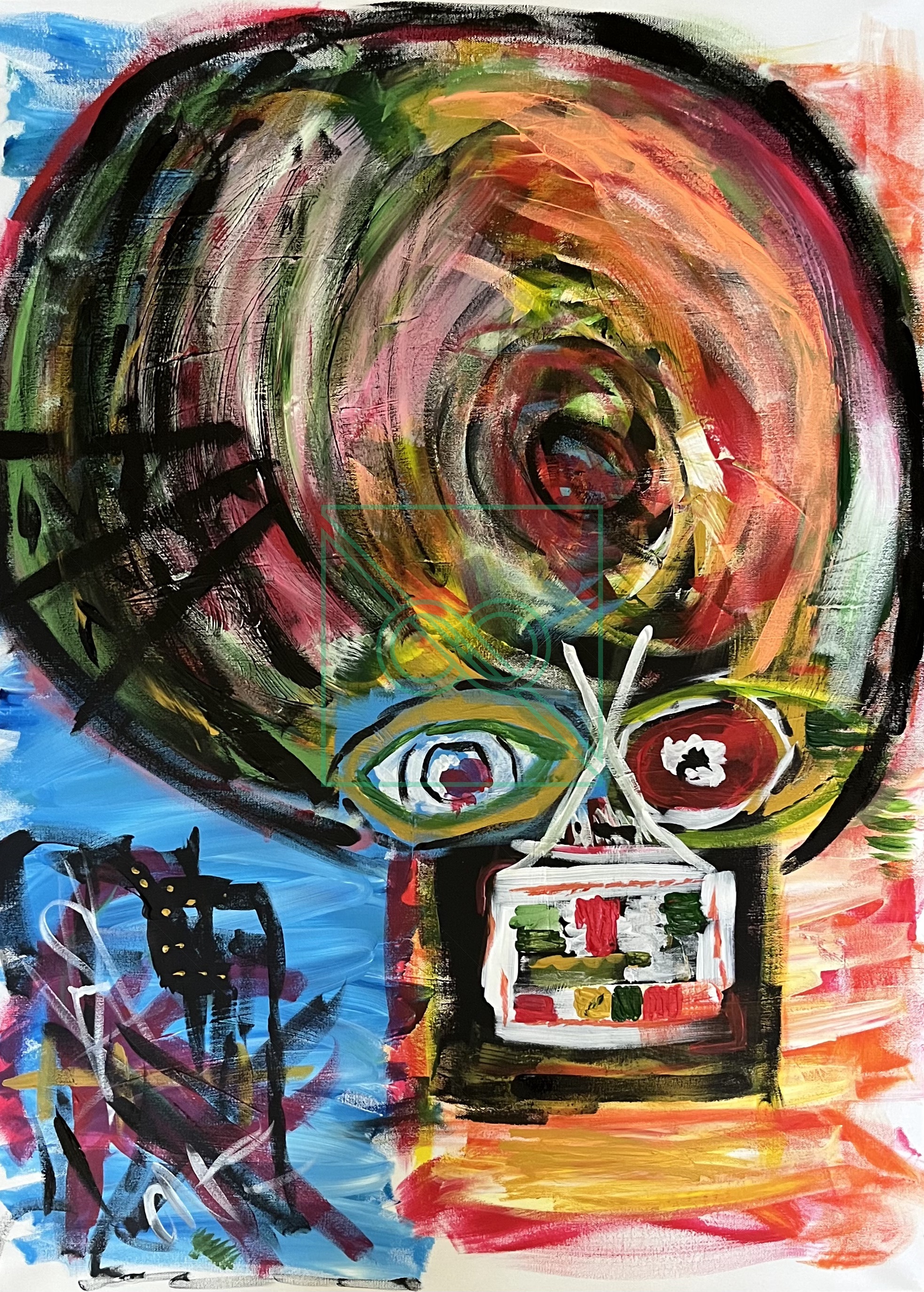 Fire and Ice by SACHSY — Acyrlic on Canvas