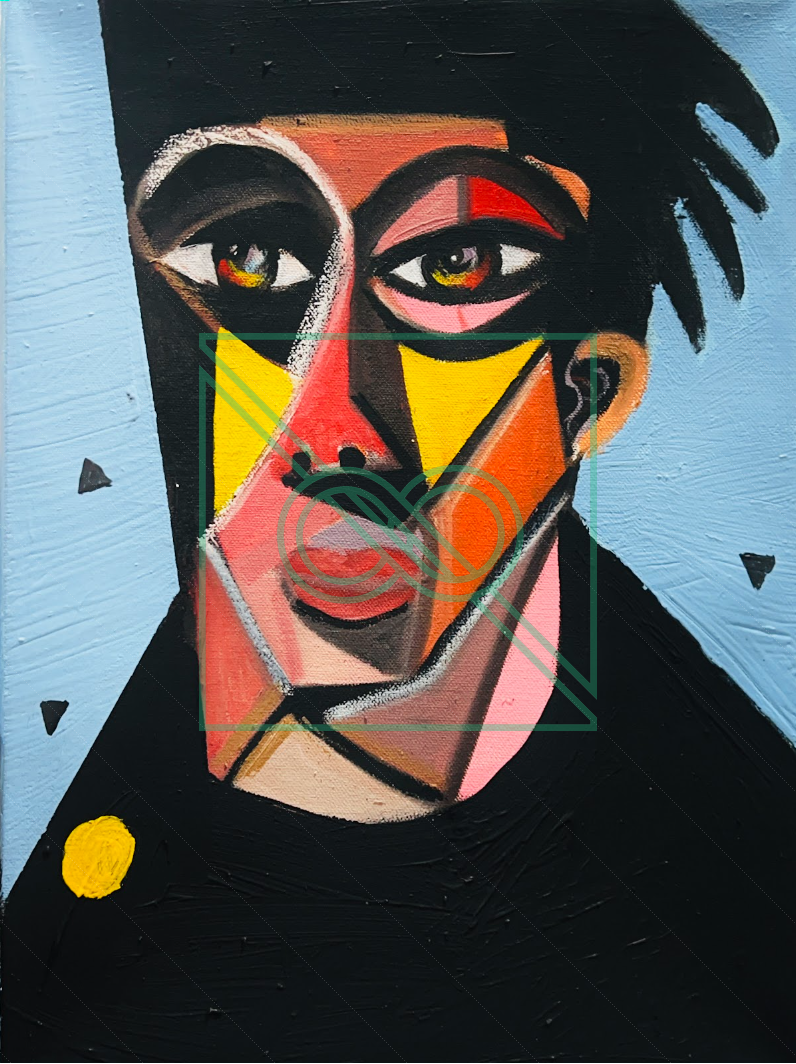 Man in Black by Naderson Saint Pierre — oil on canvas