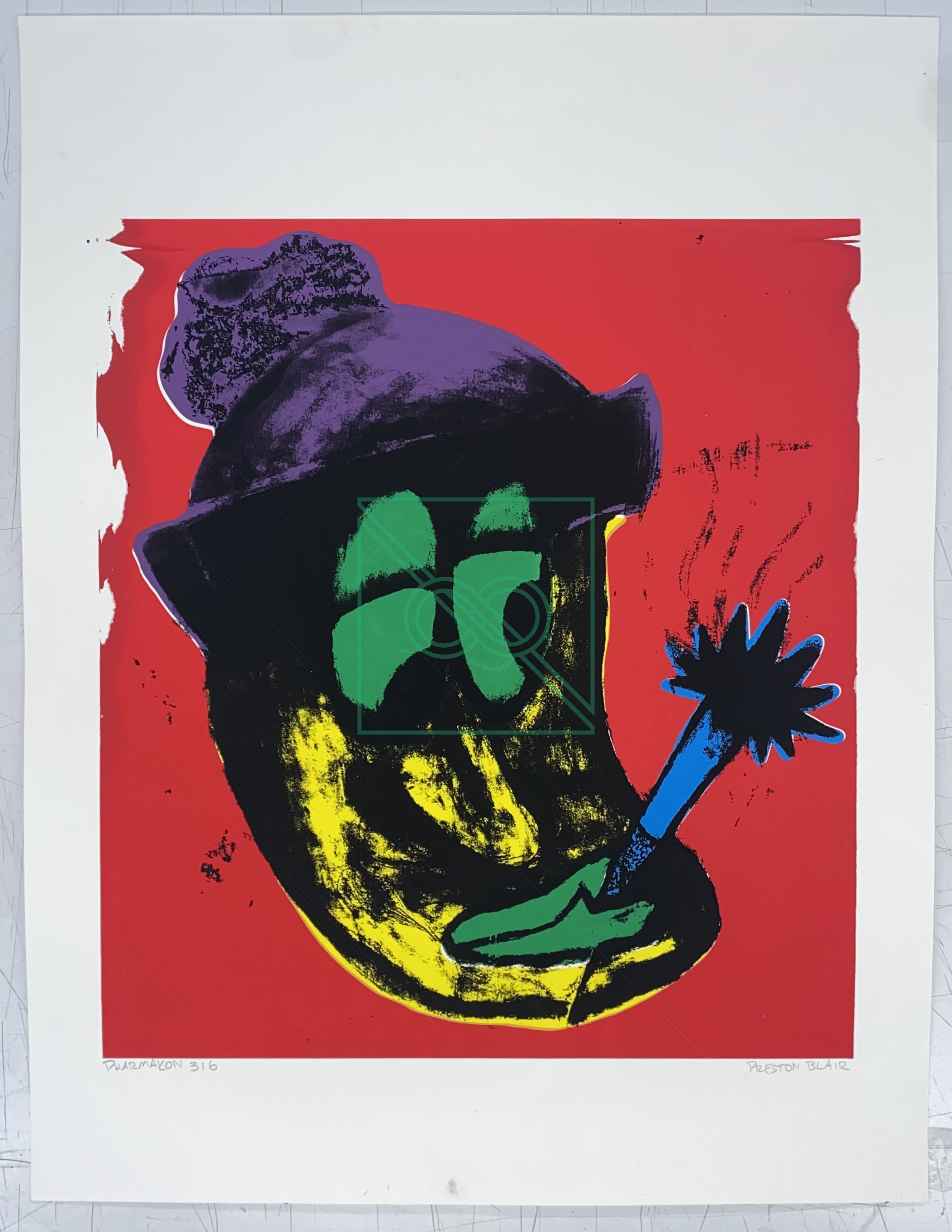 PHARMAKON 316 by PRESTON BLAIR — silkscreen on French Paper, 100 lb pure white cardstock