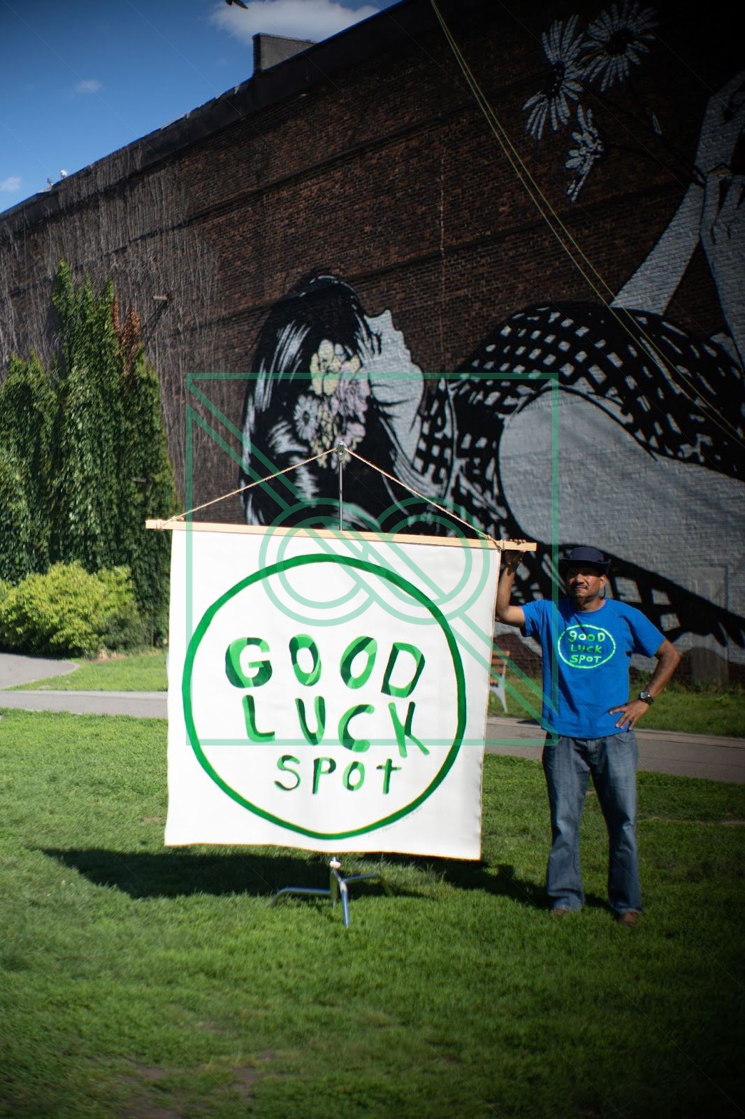 Green Good Luck Spot 1 by Felix Morelo — acrylic on canvas