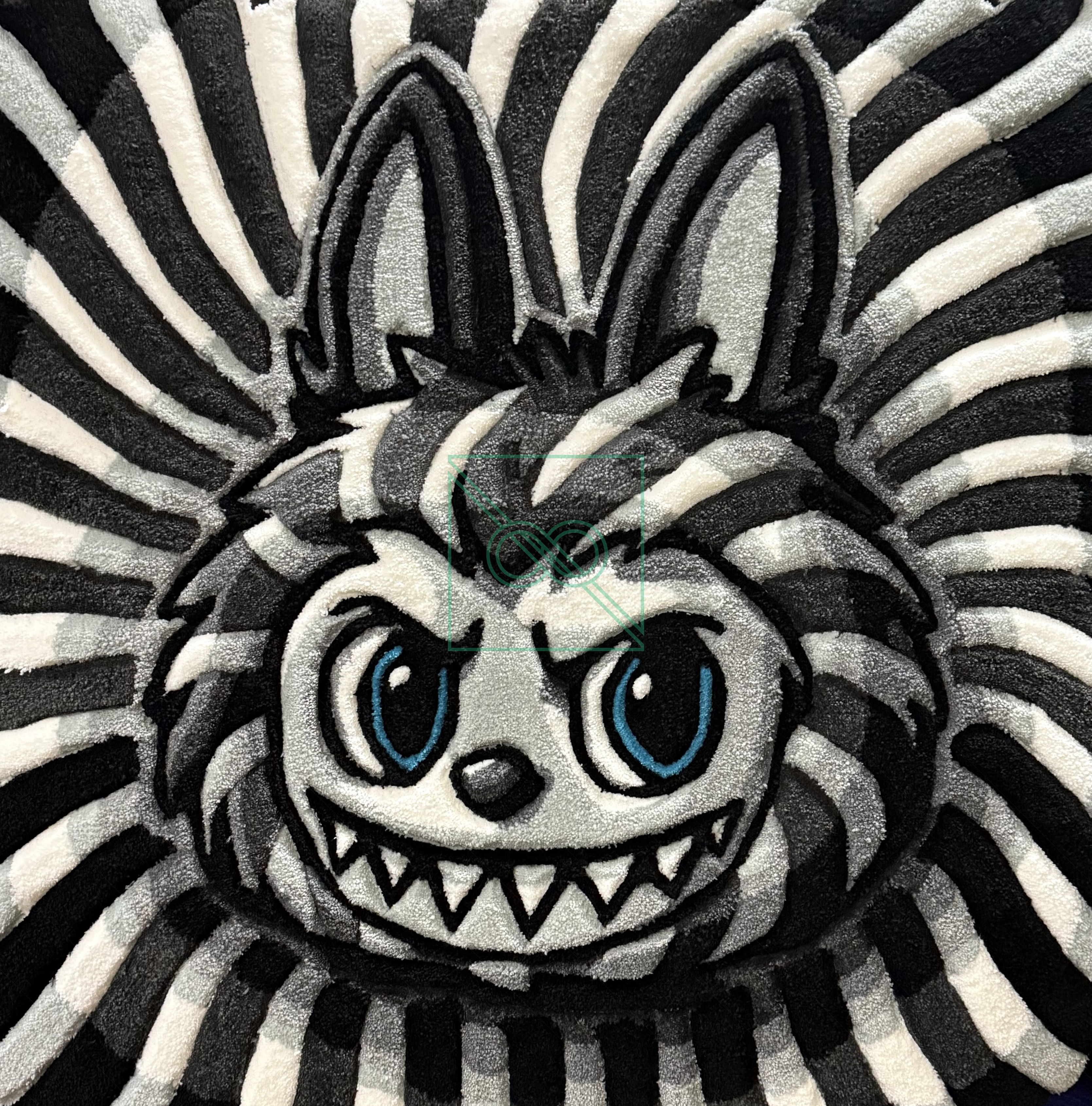 Zebubu by Charlie Serotoff — Acrylic Yarn on Cotton