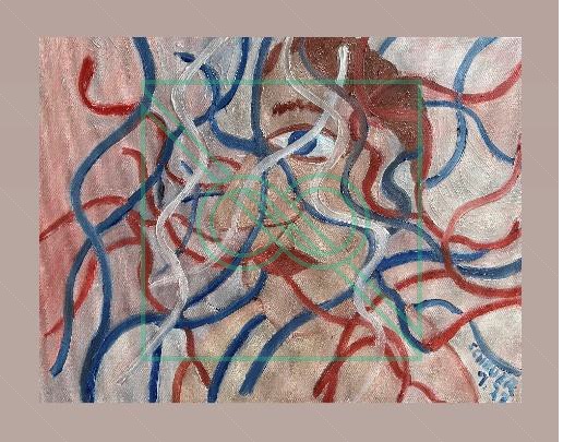 Girl in a swirl by Chris Scheuer — Oil