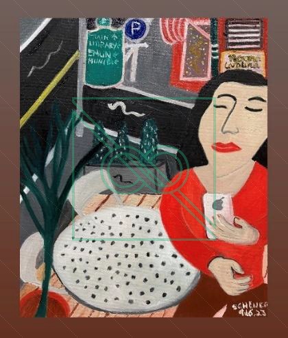 Artist in Mamaroneck by Chris Scheuer — Oil