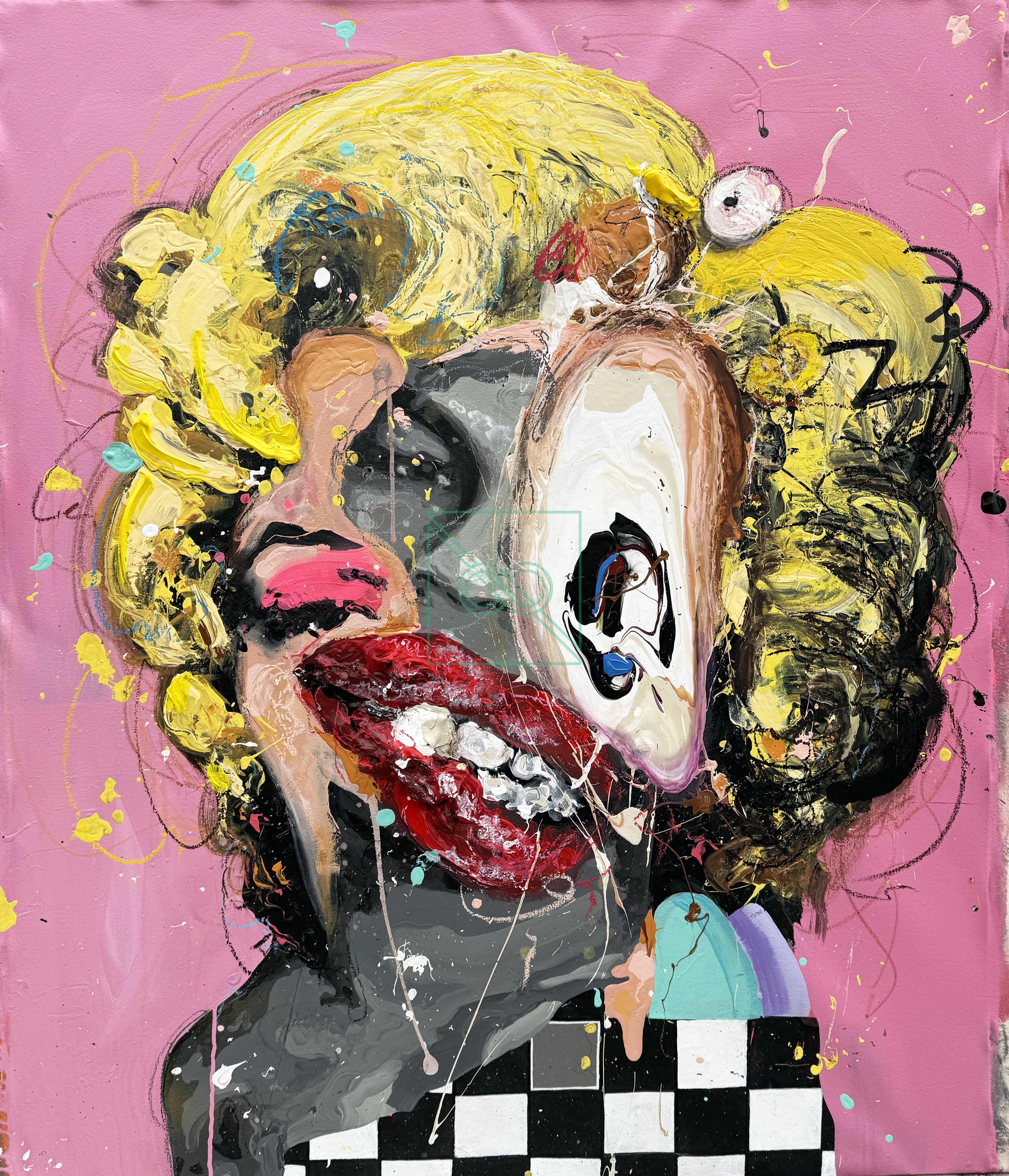 Punch me pretty, hold me cruel by Anthony Rondinone — mixed