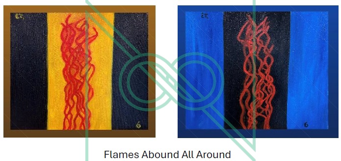 Flames Abound All Around by Chris Scheuer — Oil