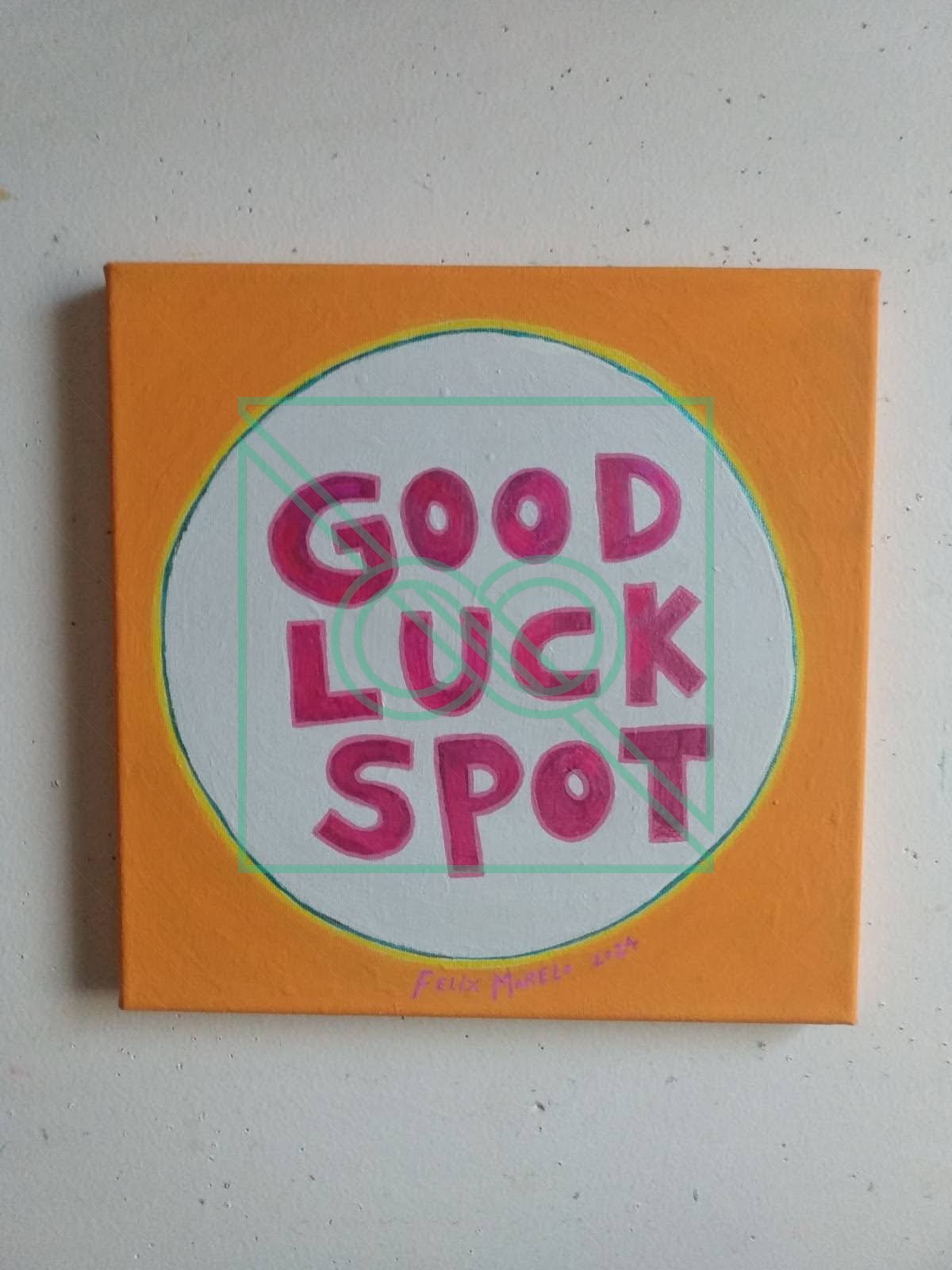Orange Good Luck Spot by Felix Morelo — Acrylic on canvas