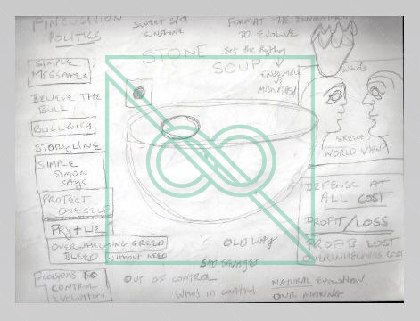 Stone Soup - 2011 by Chris Scheuer — Pencil on Paper