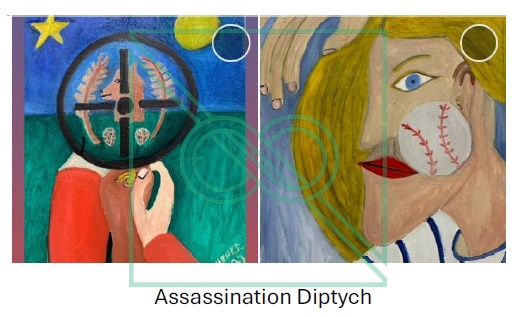 Assassination Diptych by Chris Scheuer — Oil