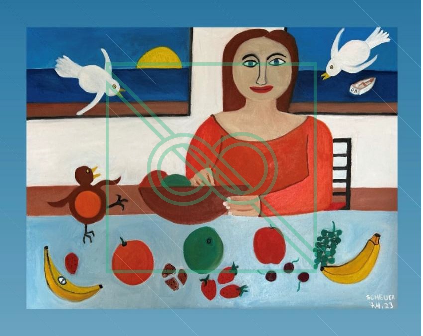 Fruit Bowl by Chris Scheuer — Oil on Canvas