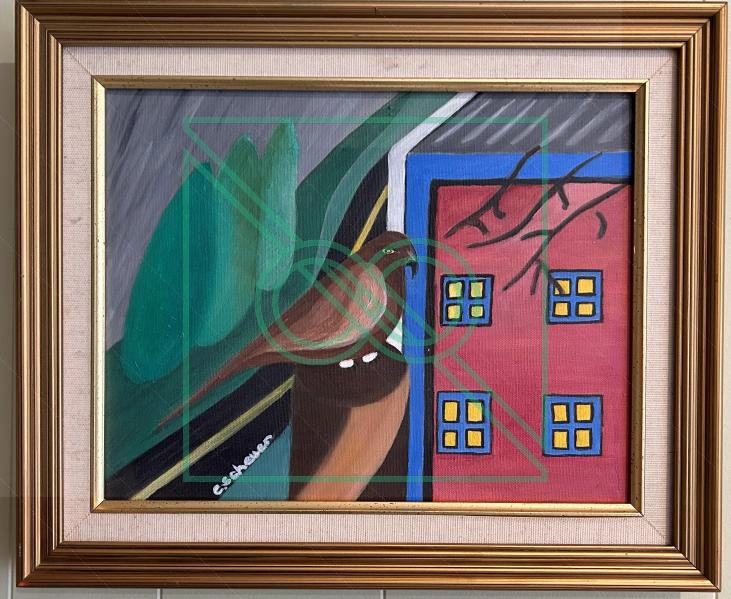 Hawk in a Storm by Chris Scheuer — Acrylic on Canvas