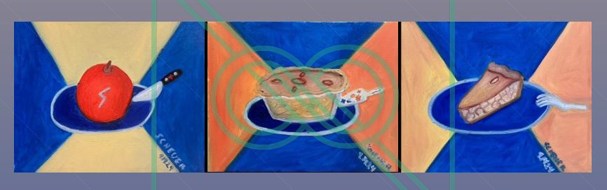 American Pie Tritych by Chris Scheuer — Oil