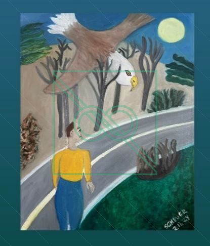 Bald Eagle on Hidden Green Lane by Chris Scheuer — Oil