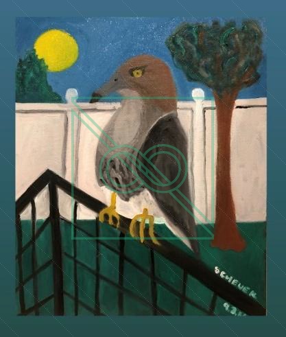 Merrick The Hawk by Chris Scheuer — Oil