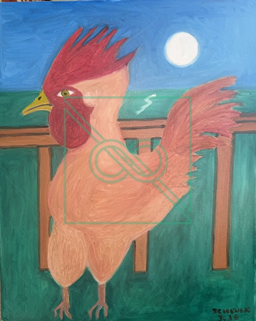 The Rooster by Chris Scheuer — Oil