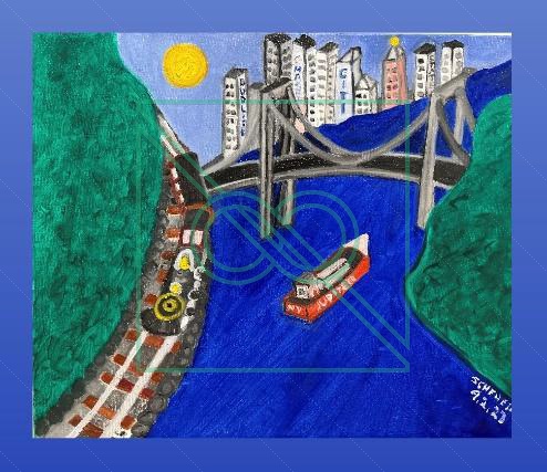 Hudson River Scene by Chris Scheuer — Oil