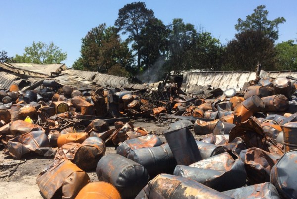 EPA, TCEQ Respond To Chemical Spill After Houston Warehouse Fire