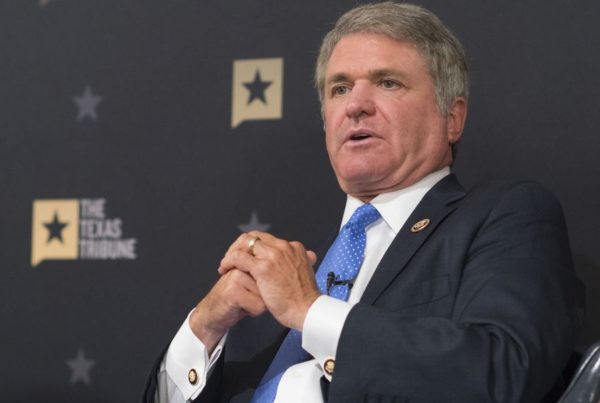 Rep. Mike McCaul Criticizes Texas Colleagues for Voting Against Harvey Aid