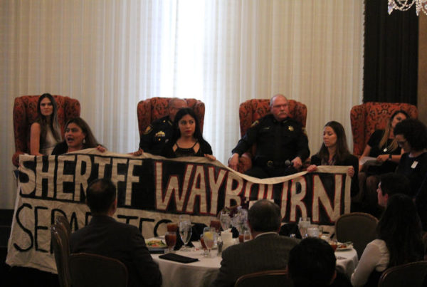 Immigrant Rights Protesters Interrupt Panel On Tarrant County’s Partnership With ICE