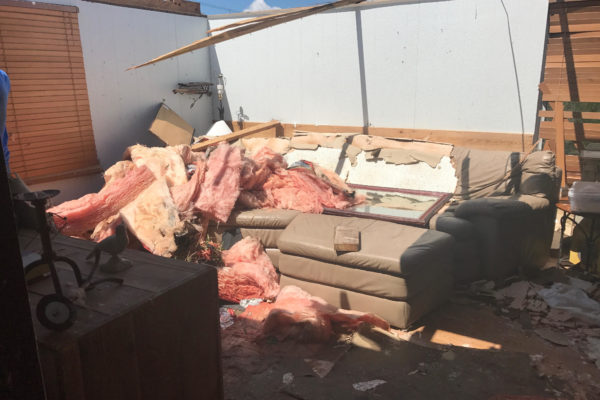 The McElroy house after Harvey
