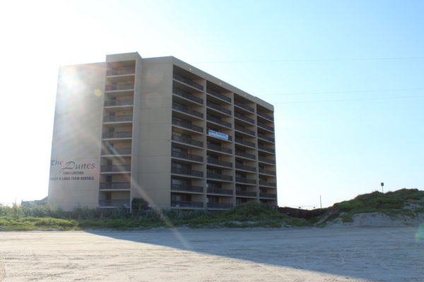 Another condominium located on the beach in Port Aransas remains unopened.