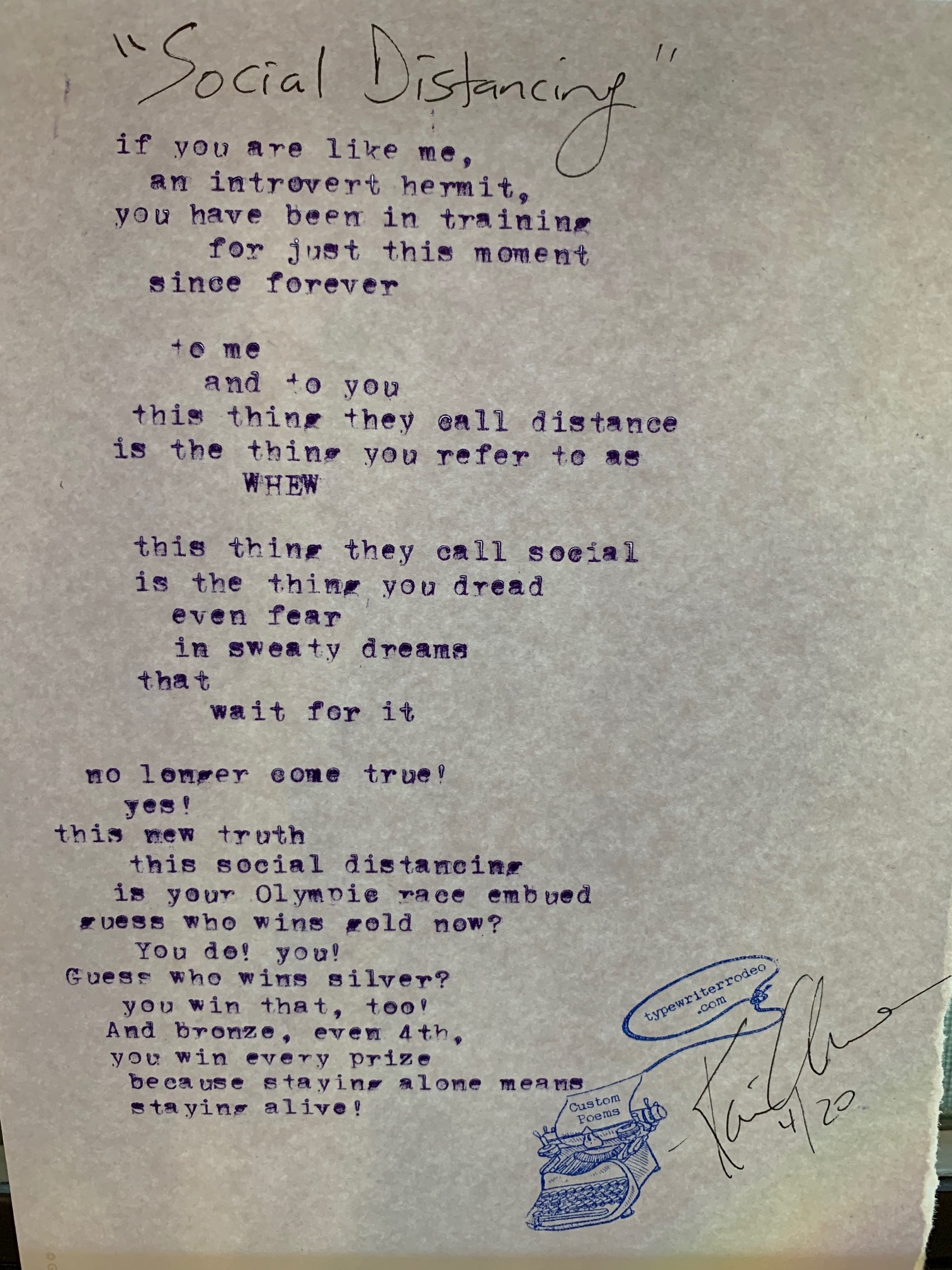 Image of typewritten poem.