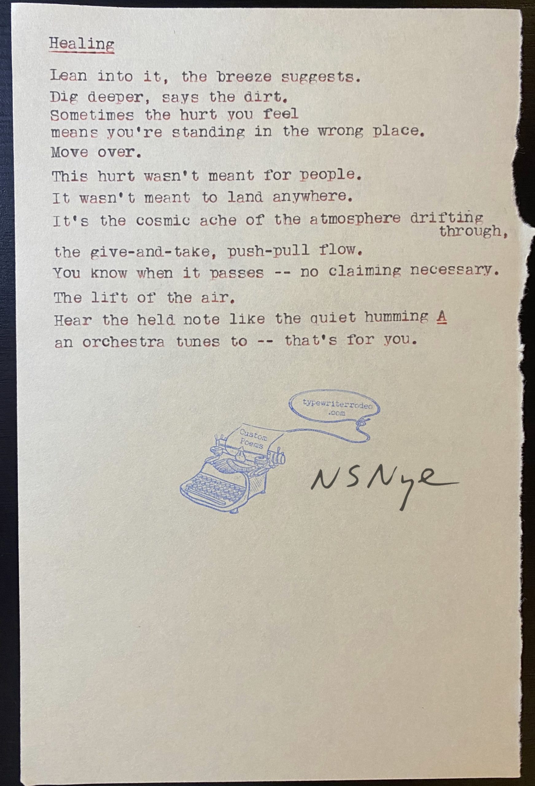 image of typewritten poem