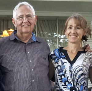 Rebecca Barnes with her father.