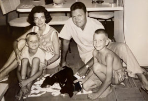 an archival photo of dance teacher melba huber with her family