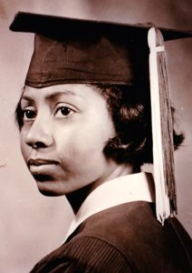 Simmons in cap and gown