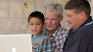 Three generations of James Bonds