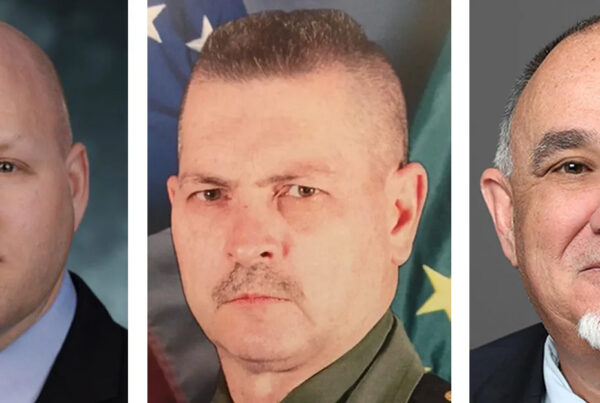 Headshots of Tony Barker, Jeffrey Self, and Victor Manjarrez Jr. are seen.