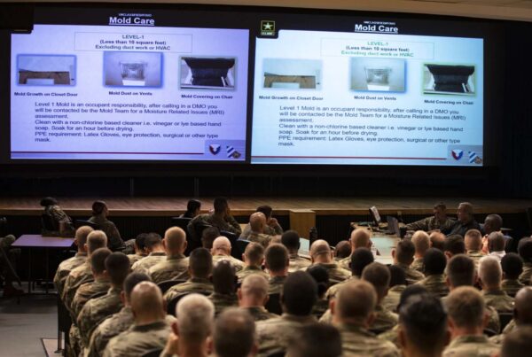 After finding mold in thousands of places, the Army is training soldiers to recognize and report it