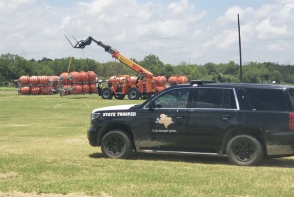 Texas Gov. Greg Abbott’s floating wall arrives at the border