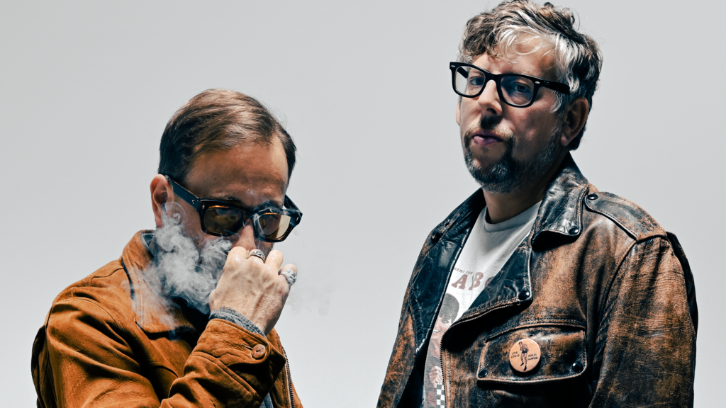 A publicity photo of Dan Auerbach, left, and Patrick Carney.