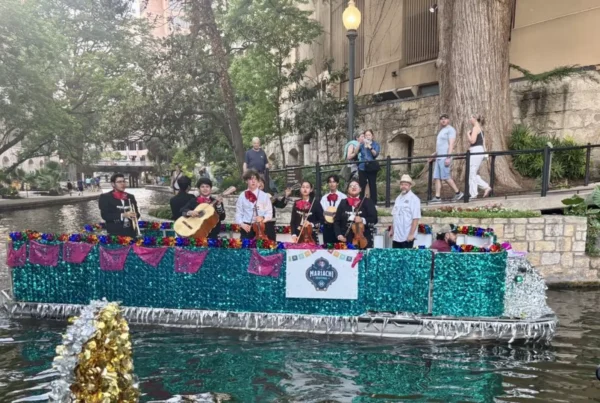 Young mariachi players delight visitors and shoppers on San Antonio’s River Walk