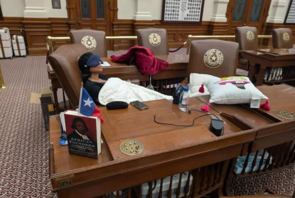 Texas Democrats spend night at Capitol to protest GOP redistricting, state trooper escorts