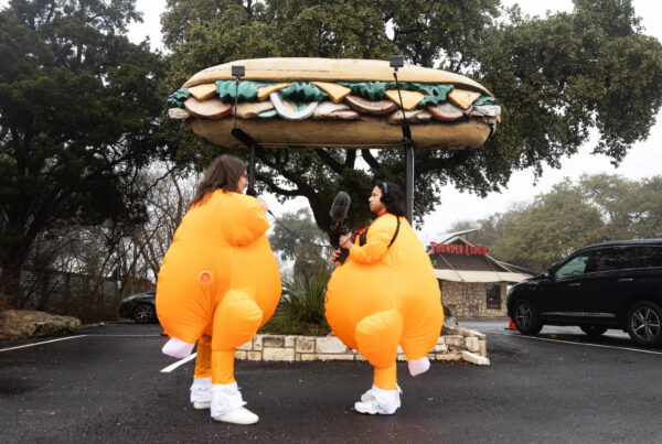 Who makes the giant sandwiches on top of Austin’s Thundercloud Subs?