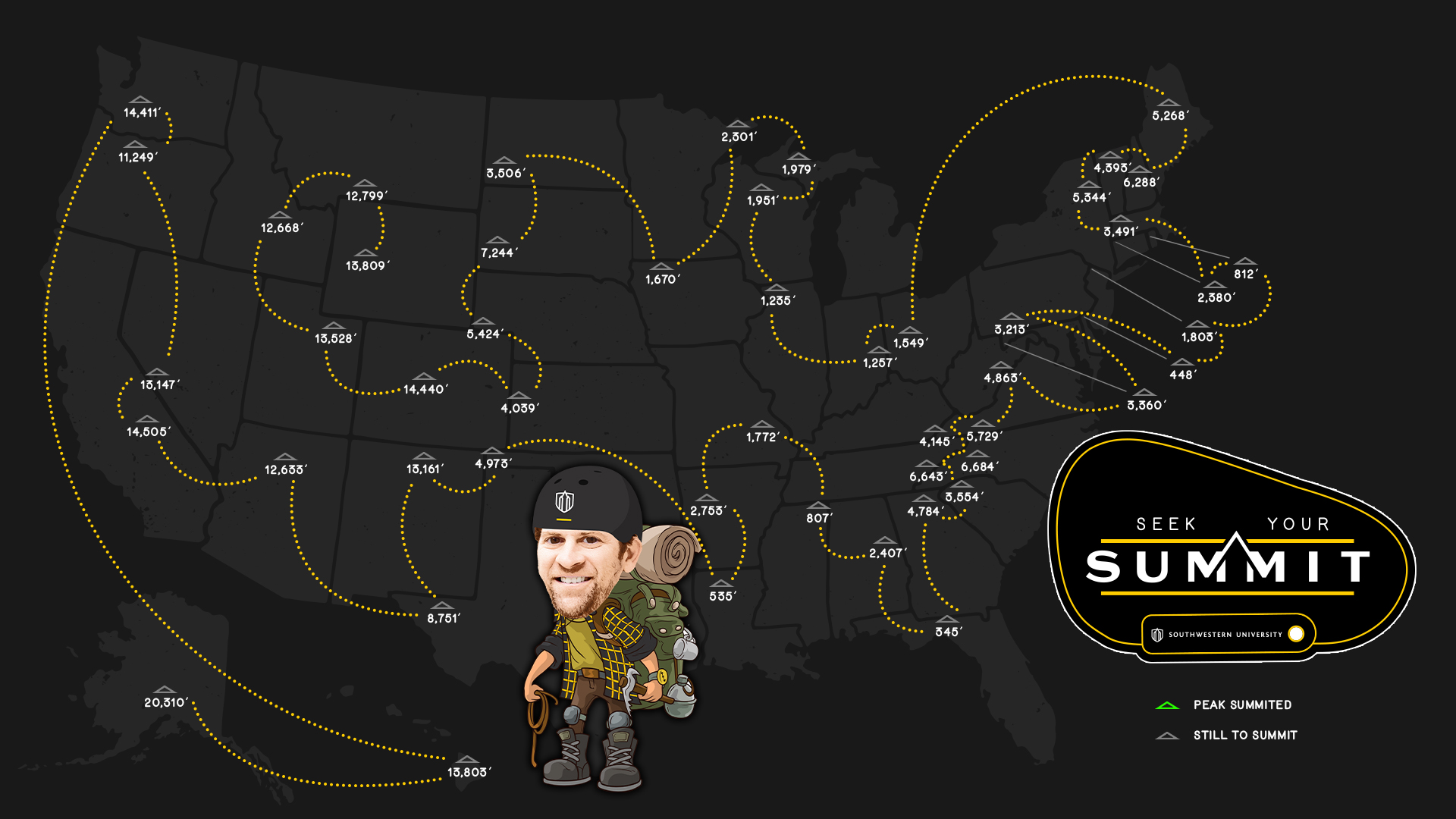 This Texan is trying to set a world record by reaching the highest point of each state — in 17 days