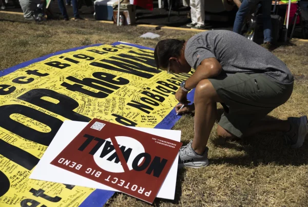Opponents of Big Bend border construction take protest to the Texas Parks and Wildlife Commission