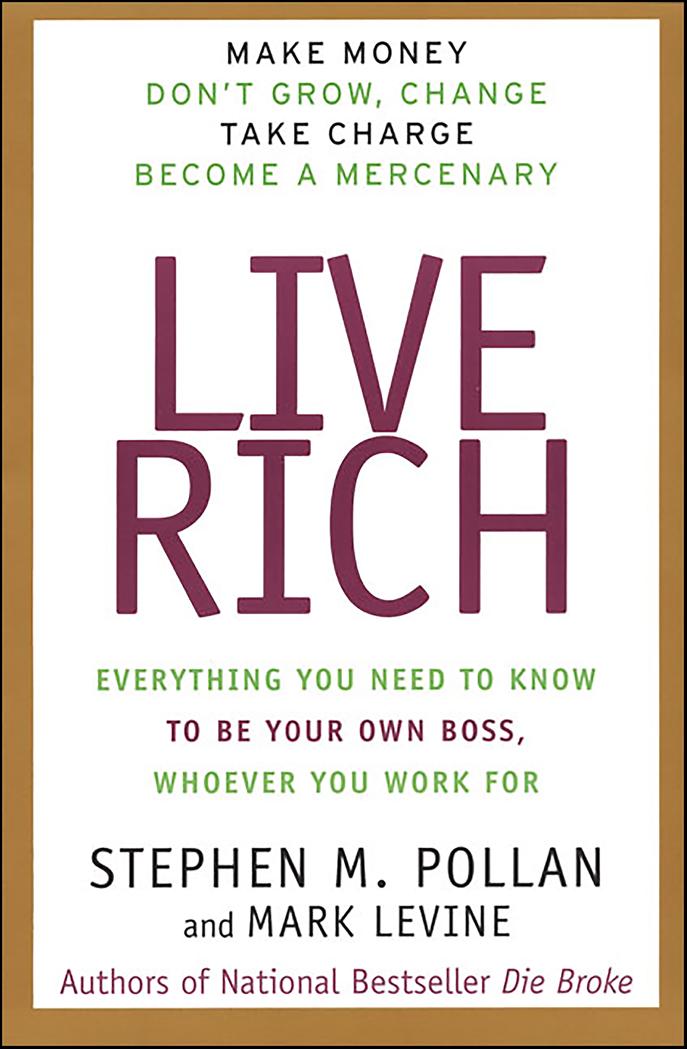 This image is the cover for the book Live Rich