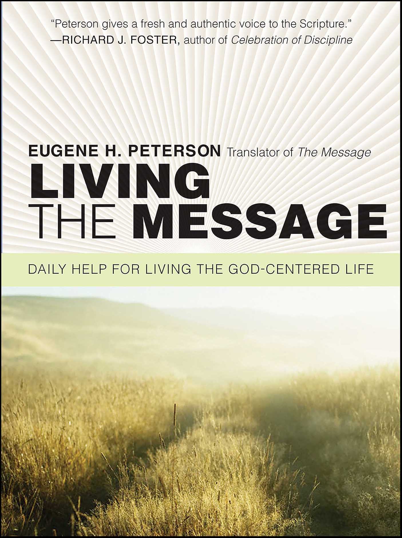 This image is the cover for the book Living the Message