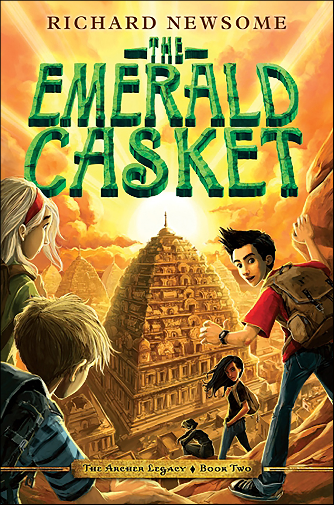This image is the cover for the book Emerald Casket, The Archer Legacy